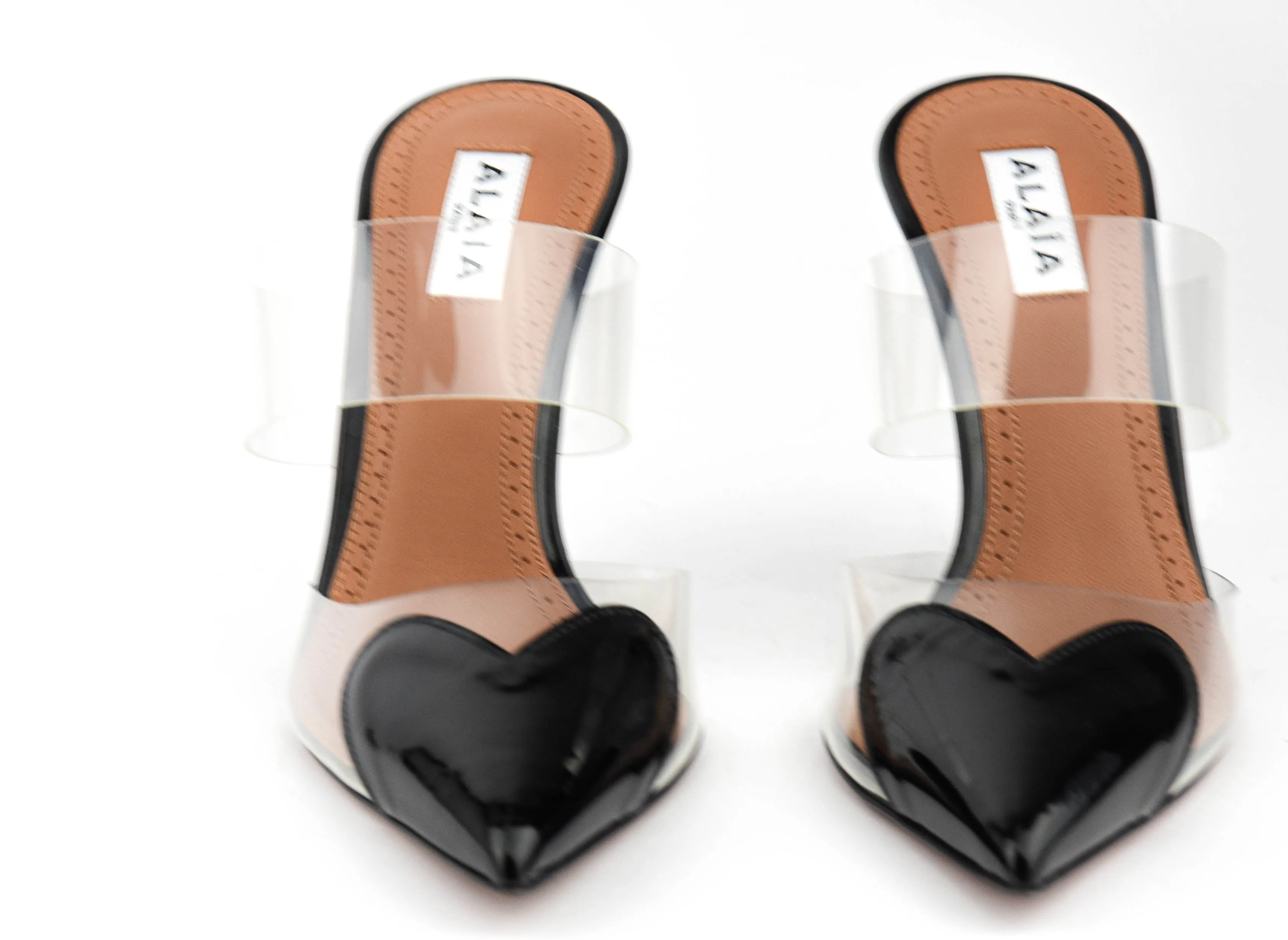 ALAIA COEUR MULES BLACK