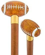 American Football Walking Cane with Custom Shaft and Collar