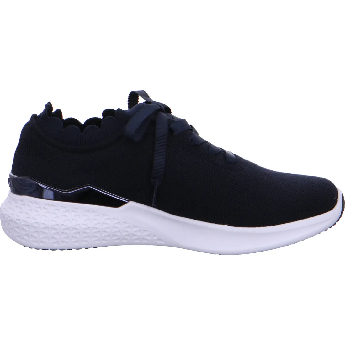 Ara Ladies Bamboo Stretch Lace Up Sneaker Navy