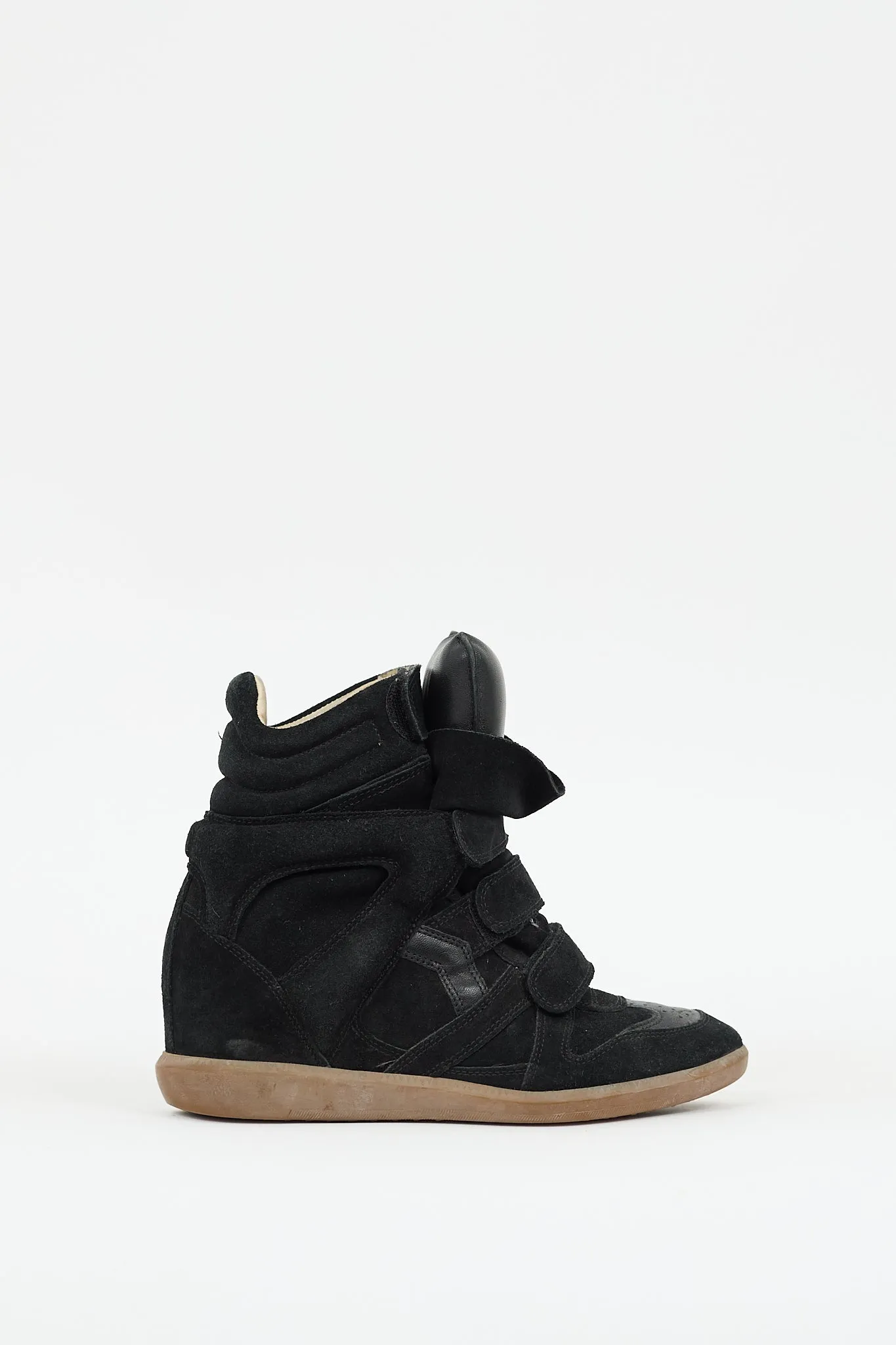 Black Suede Wedged Bekett Sneaker