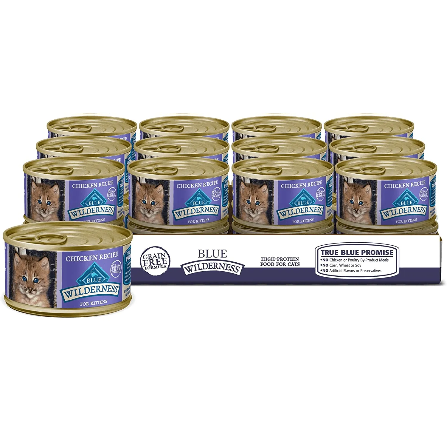 BLUE Wilderness Grain Free Chicken Recipe Canned Kitten Food