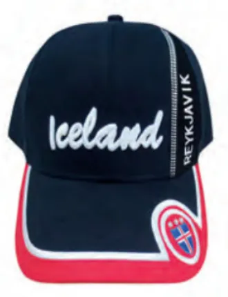 Cap navy with vecro flagshield w rhinestone REYKJAVIK/ICELAND