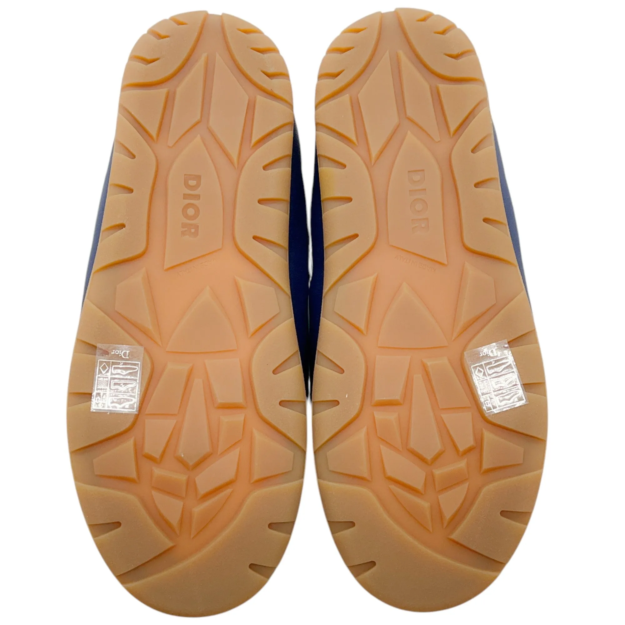 Christian Dior Blue / White Quilted Logo Slip On Clogs