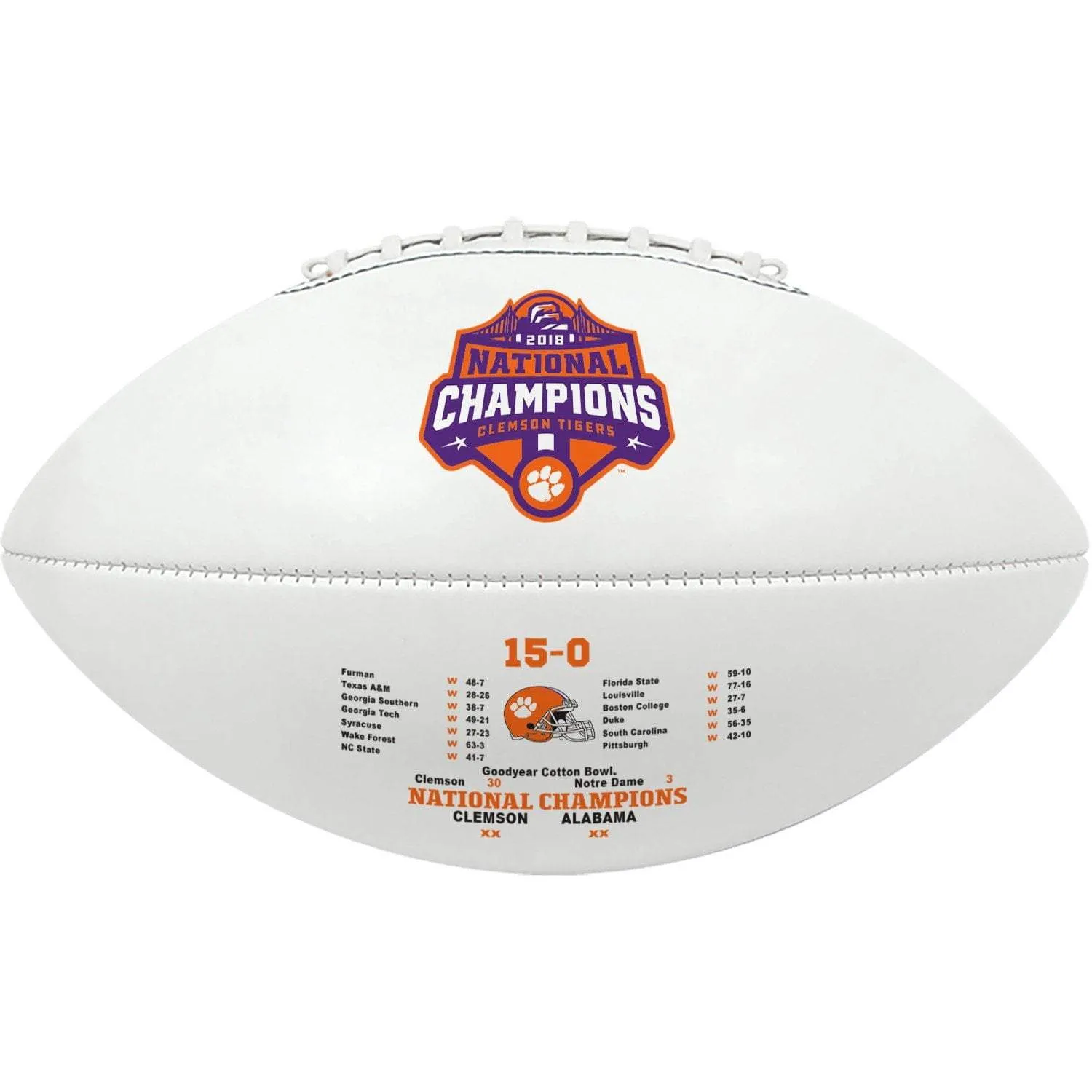 Clemson Tigers 2018-2019 CFP National Champions Game Score Football