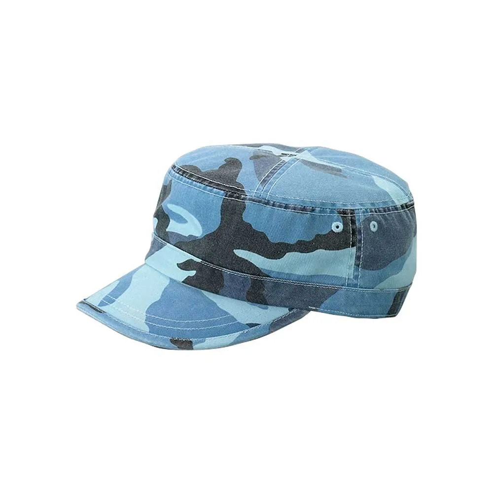 Enzyme Washed Camouflage Cap