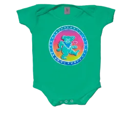 Grateful Dead "Dancing Bear on Green" Infant Onesie Romper