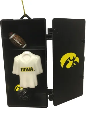 Iowa Hawkeyes Team Sports Black Team Locker Christmas Tree Ornament