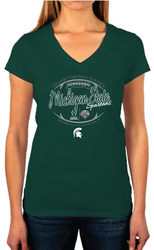 Michigan State Spartans 2016 College Football Playoff Women Green T-Shirt