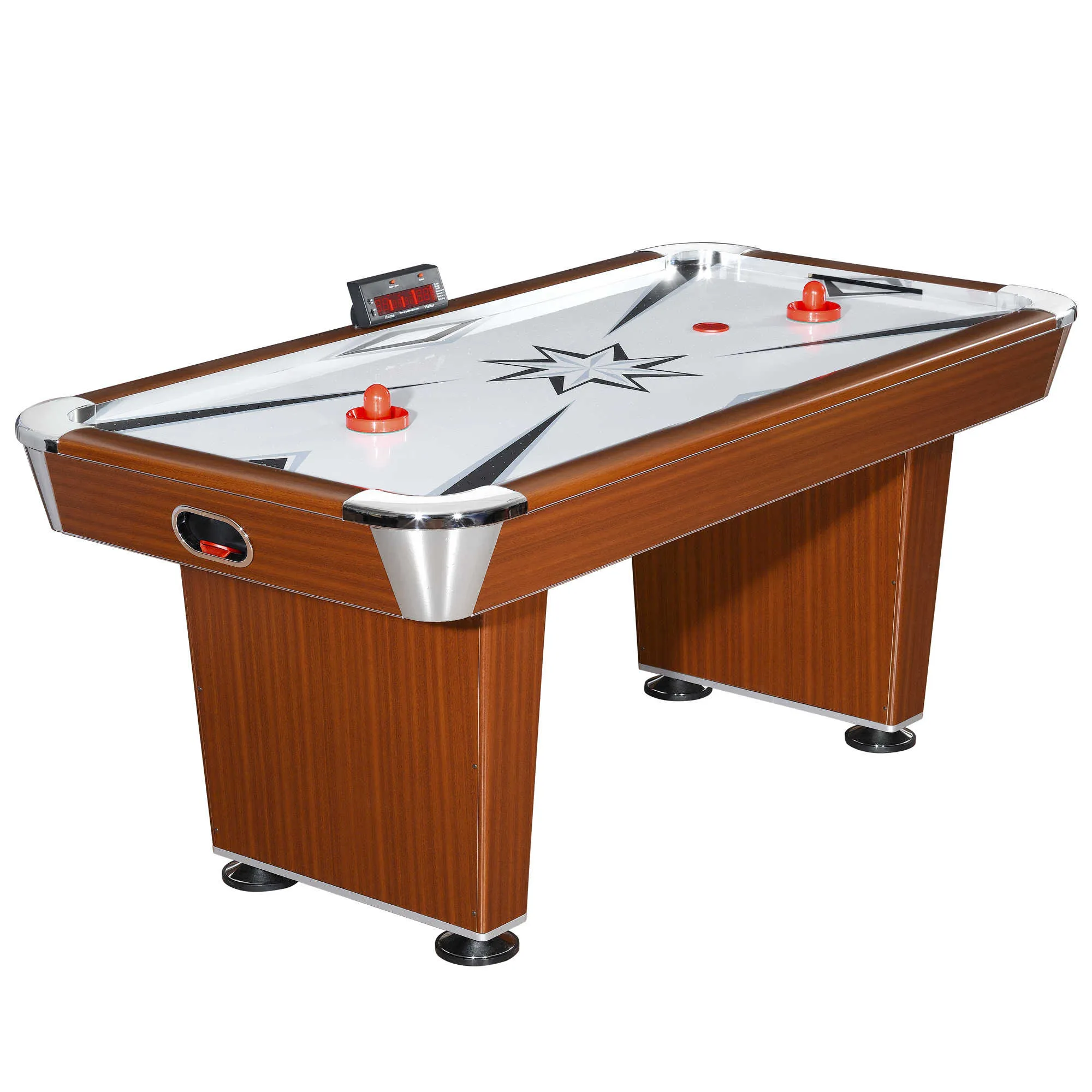 Midtown 72-in Air Hockey Table with LED Scoring - Cherry Finish