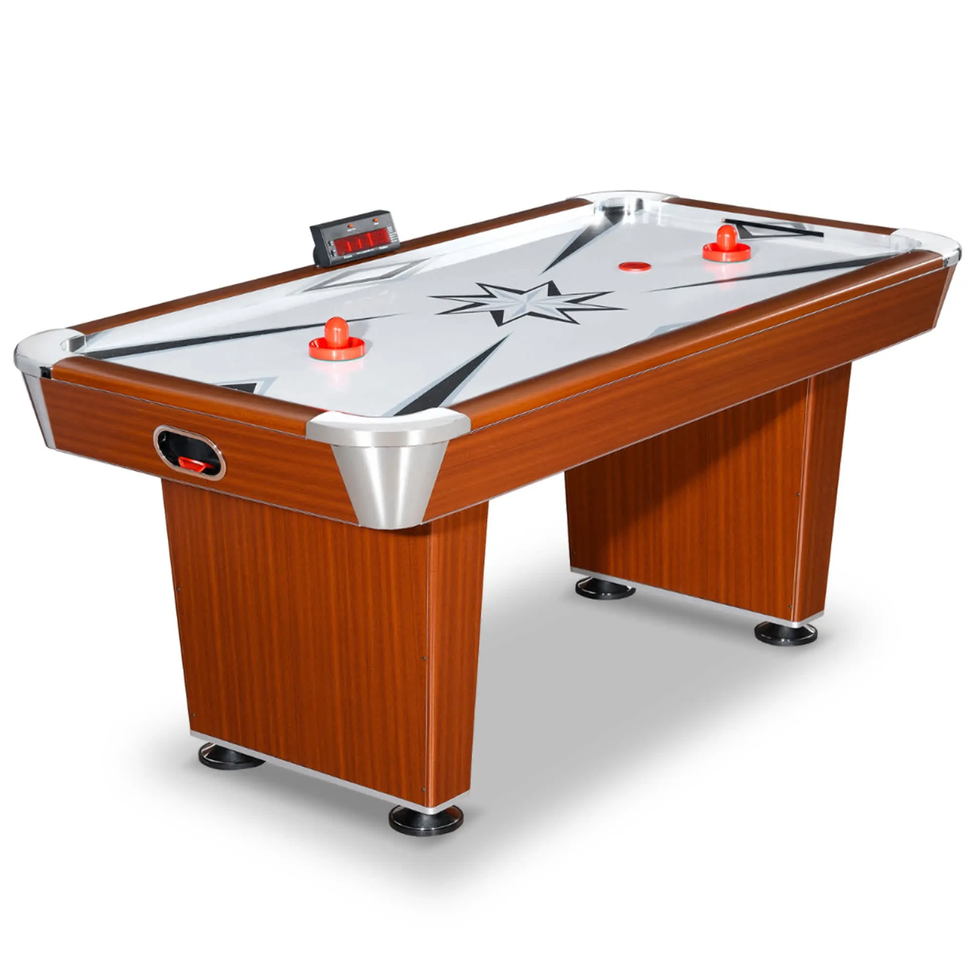 Midtown 72-in Air Hockey Table with LED Scoring - Cherry Finish