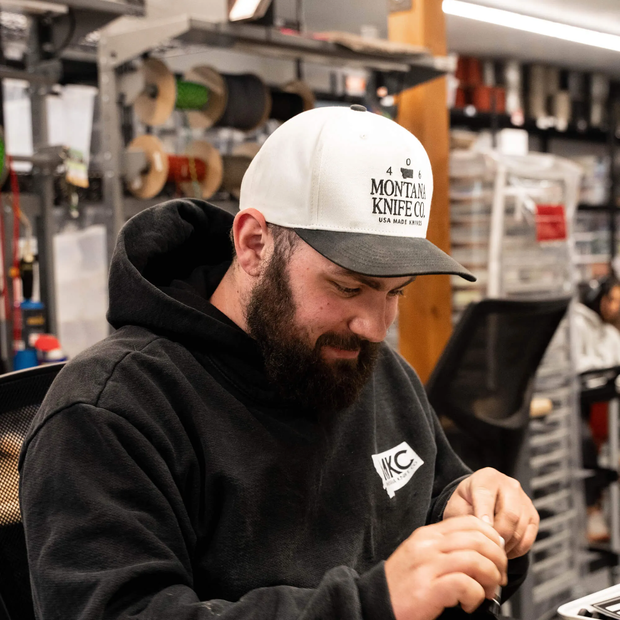 MKC THROWBACK EMBROIDERED HAT - WHITE & BLACK