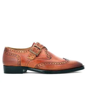 Saint Gerardo Tan Leather Single Monk Brogue