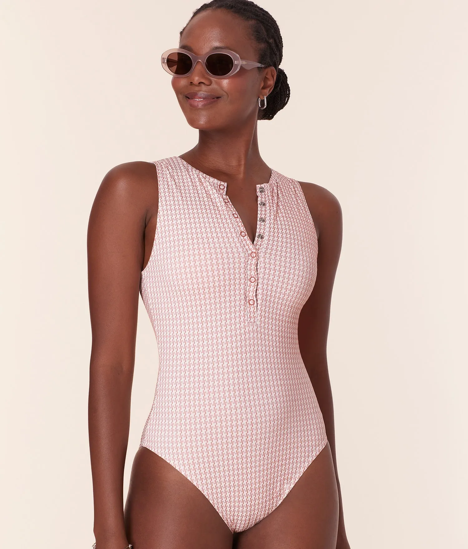 The Malibu One Piece - Houndstooth - Koi - Classic