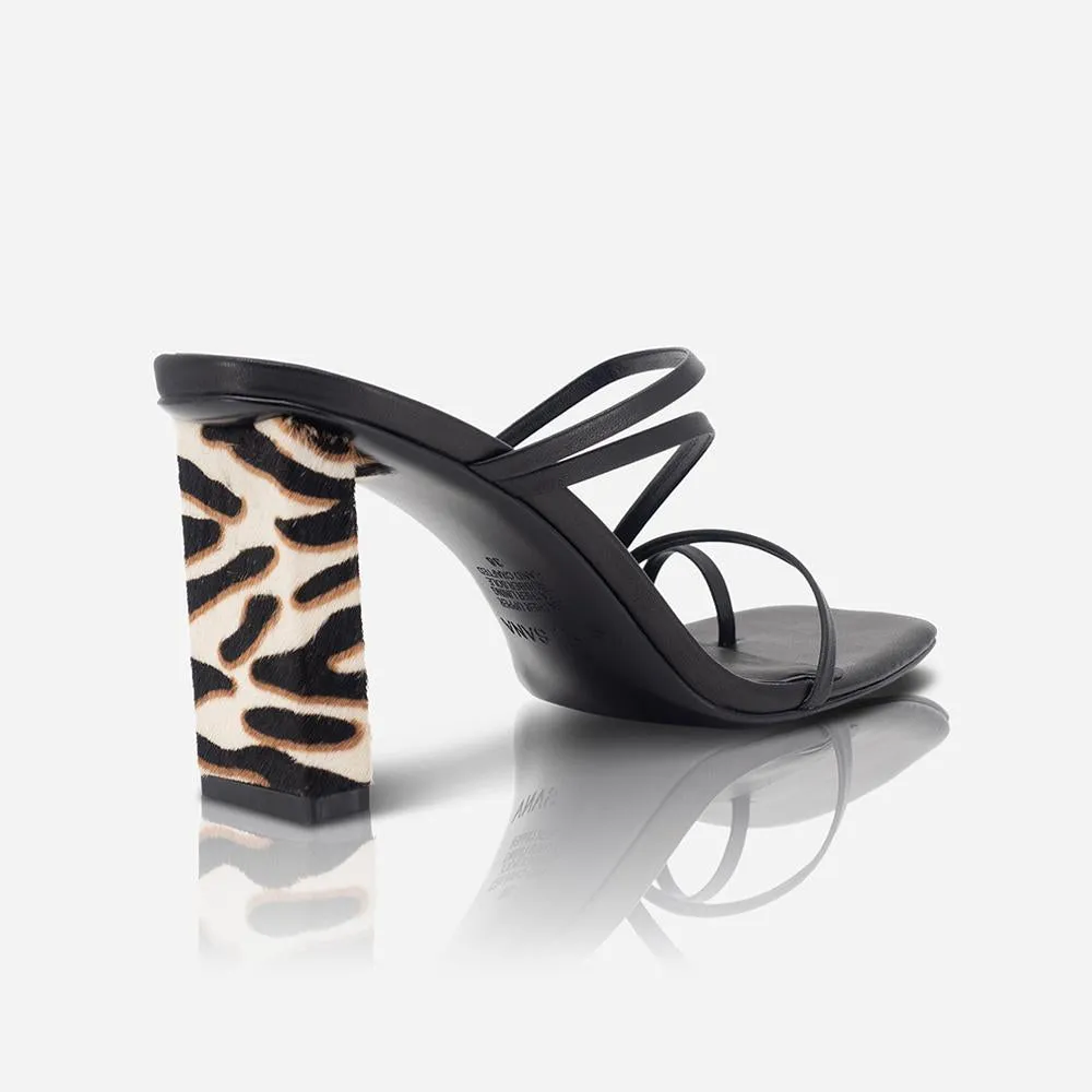 Theo High Heel Black/Zebra