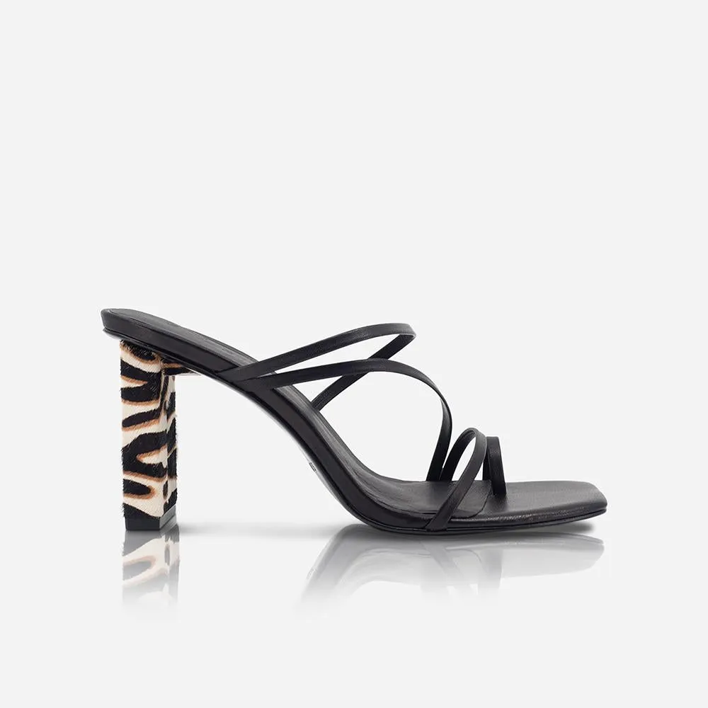 Theo High Heel Black/Zebra